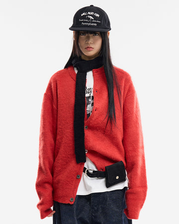 Amour crewneck wool alpaca cardigan